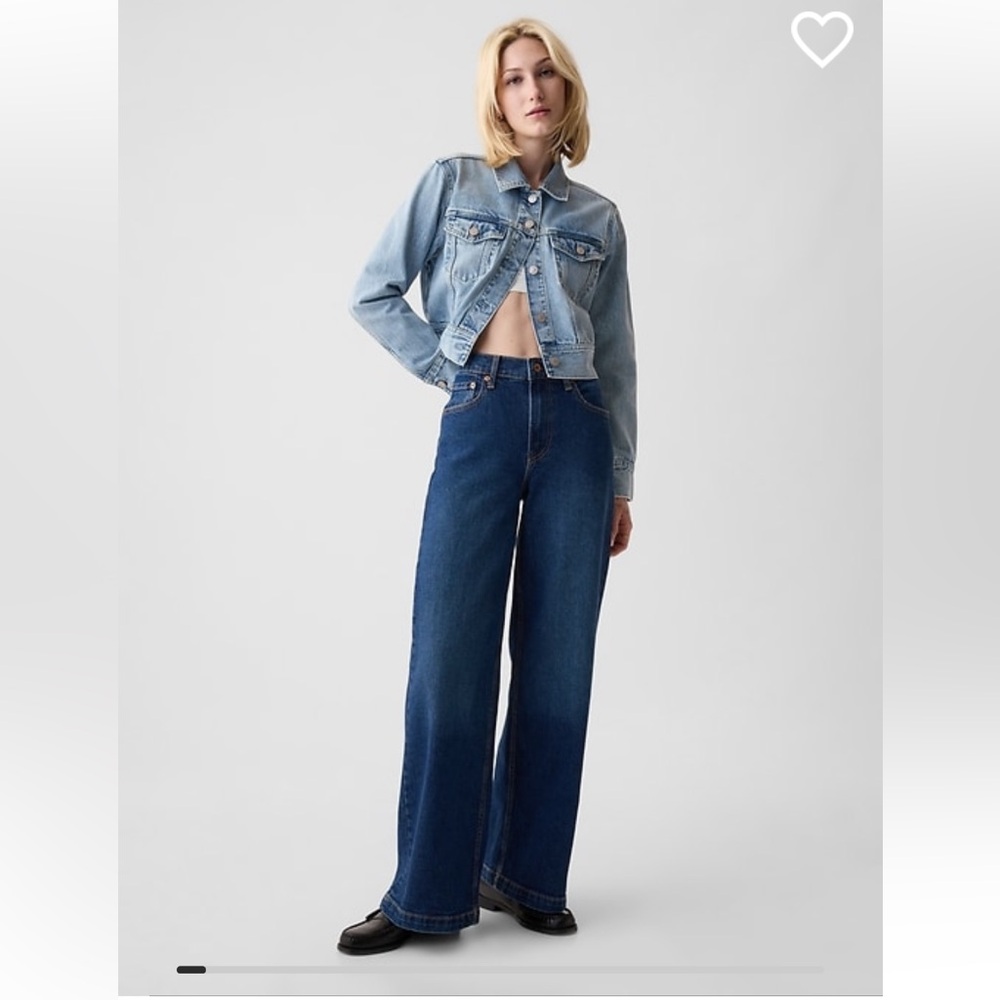 NWOT Gap High Rise Stride Wide Leg Jean - Dark Wash Size 4R